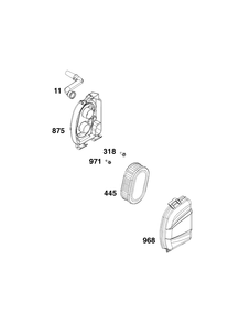 Air Cleaner Group Diagram and Parts List for 93J02-0118-H1  Briggs and Stratton Engine